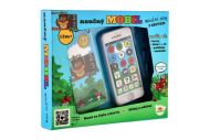 Naučný mobilní telefon moudré sovy s krytem plast na baterie se zvukem v krabici 22x18x3,5cm 12m+