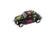 Auto Kinsmart VW Classical Beetle kov/plast 13cm na zpětné natažení 4 barvy 12ks v boxu