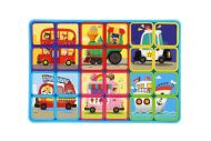 Puzzle magnetické deskové doprava plast ve fólii 30x20x1cm 12ks v boxu 24m+