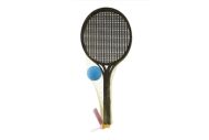 Soft tenis plast černý+míček 53cm v síťce