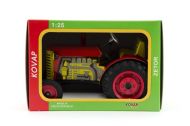 Traktor Zetor červený na klíček kov 14cm 1:25 v krabičce Kovap