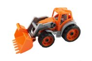 Traktor/nakladač/bagr se lžící plast na volný chod 2 barvy 17x37x17cm 12m+