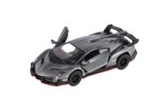 Auto Kinsmart Lamborghini Veneno kov/plast 13cm na zpětné natažení 4 barvy 12ks v boxu