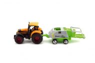 Traktor s přívěsem plast 16cm 6 druhů na kartě