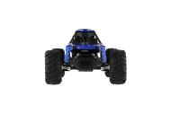 Auto RC buggy terénní modré 22cm plast 2,4GHz na baterie + dobíjecí pack v krabici 32x16x18cm