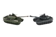 Tank RC 2ks 36cm+dobíjecí pack tanková bitva se zvukem se světlem v krabici 42x32x14cm