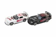 Auto Kinsmart Dodge Viper GTS-R 1:36 12,5cm kov/plast 4 barvy na zpětné natažení 12ks v boxu