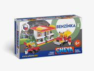 Stavebnice Cheva 8 Benzínová stanice plast 349ks v krabibi 35x19x9 cm