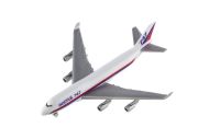 Letadlo Welly Boeing 747 plast/kov 15cm v krabičce 13x21x4,5cm