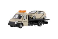 Auto/kamion Bburago odtahovka + auto 1:43 kov/plast 21cm 6 barev v krabičce 22x9x6,5cm