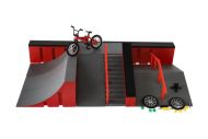 Skatepark - rampy,kolo prstové,skateboard prstový plast v krabici 44x12x25cm