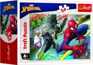 Minipuzzle 54 dílků Spidermanův čas 4 druhy v krabičce 9x6,5x4cm 40ks v boxu