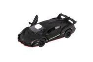 Auto Kinsmart Lamborghini Veneno kov/plast 13cm na zpětné natažení 4 barvy 12ks v boxu