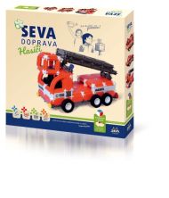 Stavebnice SEVA DOPRAVA Hasiči plast 545 dílků v krabici 35x33x5cm