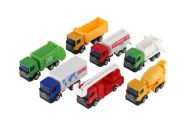 Auto nákladní Welly Scania kov/plast 7,5cm 6 druhů v krabičce 10,5x4x4cm 36ks v boxu