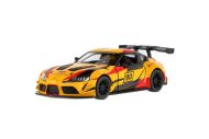 Auto Kinsmart Toyota GR Supra Racing kov 13cm 4 barvy na zpětné natažení 12ks v boxu