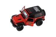 Auto Kinsmart Jeep Wrangler Policie 2018 kov/plast 12cm 2 barvy na zpětné nat. 12ks v boxu