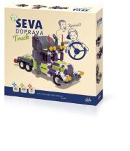 Stavebnice SEVA DOPRAVA Truck plast 402 dílků v krabici 35x33x5cm