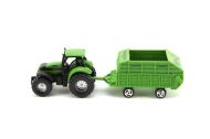 Traktor s přívěsem plast 16cm 6 druhů na kartě