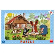 Puzzle deskové Krtek na návštěvě 29,5x19cm 15 dílků