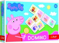 Domino papírové Prasátko Peppa/Peppa Pig 21 kartiček společenská hra v krabici 21x14x4cm