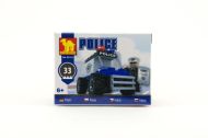 Stavebnice Dromader Policie Auto 23101 33ks v krabici 9,5x7x4,5cm