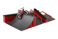 Skatepark - rampy,kolo prstové,skateboard prstový plast v krabici 44x12x25cm