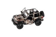 Auto Kinsmart Jeep Wrangler Camo Edition kov/plast 13cm 3 barvy na zpětné natažení 12ks v boxu