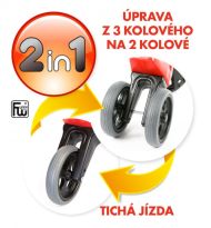 Odrážedlo FUNNY WHEELS Rider Sport červené 2v1, výška sedla 28/30cm nosnost 25kg 18m+ v krabici