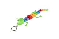 Přívěšek ještěrka/had/chameleon plast 28cm na baterie se světlem mix barev 48ks v boxu