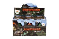 Vejce líhnoucí a rostoucí dinosaurus plast 2 barvy v krabičce 10x15cm 6ks v boxu