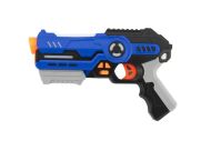 Pistole 2ks laser game plast 25cm na baterie se zvukem a se světlem v krabici 46x33x6cm