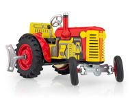 Traktor Zetor červený na klíček kov 14cm 1:25 v krabičce Kovap