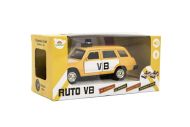 Policejní auto VB combi kov/plast 12cm na zpětné nat. na baterie se světlem, zvukem v krab. 15x7x7cm