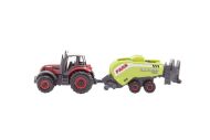 Sada farma traktor s příslušenstvím 4ks kov/plast mix druhů v krabici 21x15x6cm