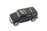 Auto Kinsmart Hummer H2 SUV kov/plast 12cm na zpětné natažení 4 barvy 12ks v boxu