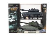 Tank RC 2ks 36cm+dobíjecí pack tanková bitva se zvukem se světlem v krabici 42x32x14cm