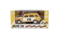 Policejní auto VB combi kov/plast 12cm na zpětné nat. na baterie se světlem, zvukem v krab. 15x7x7cm