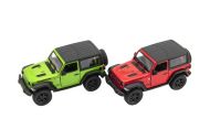 Auto Kinsmart Jeep Wrangler 2018 pevná střecha 12,5cm kov/plast 4 barvy na zpětné nat. 12ks v boxu