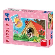 Minipuzzle Krtek 19,8x13,2cm 8 druhů 54 dílků v krabičce 9x7x3cm 40ks v boxu