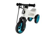 Odrážedlo FUNNY WHEELS Rider SuperSport bílé/tyrkys 2v1+popruh,výš.sedla28/30cm nos.25kg 18m+v krab.