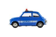 Auto policie retro 11cm kov/plast na zpětné natažení na baterie se světlem 4 druhy 12ks v boxu