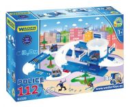 Garáž+dráha Kid Cars 3D Policie plast 3,8m v krabici 59x40x15cm 12m+ Wader