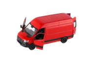 Auto/dodávka Kinsmart Mercedes-Benz Sprinter 1:48 kov/plast 12,5cm na zpětné nat. 3barvy 12ks v boxu