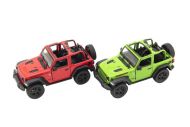 Auto Kinsmart Jeep Wrangler 2018 otevřená střecha 12cm kov/plast 4 barvy na zpětné nat. 12ks v boxu