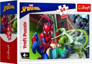 Minipuzzle 54 dílků Spidermanův čas 4 druhy v krabičce 9x6,5x4cm 40ks v boxu