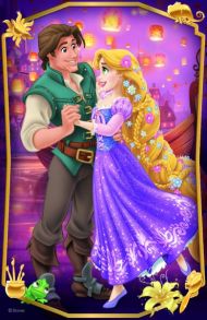 Minipuzzle Krásné princezny/Disney Princess 54dílků 4 druhy v krabičce 6x9x4cm 40ks v boxu