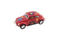 Auto Kinsmart VW Classical Beetle kov/plast 13cm na zpětné natažení 4 barvy 12ks v boxu