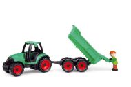 Auto Truckies traktor s vlečkou plast 32cm s figurkou v krabici 24m+