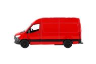 Auto/dodávka Kinsmart Mercedes-Benz Sprinter 1:48 kov/plast 12,5cm na zpětné nat. 3barvy 12ks v boxu